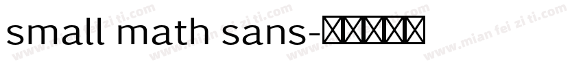 small math sans字体转换